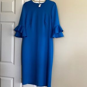 Allure blue cocktail sheath dress